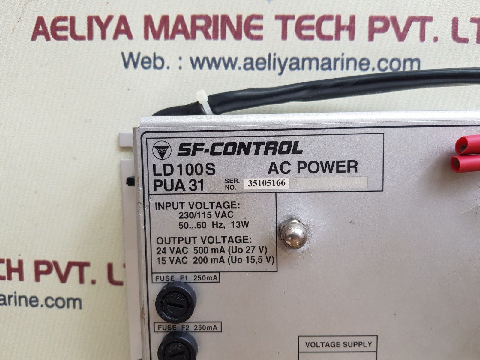 Sf-control ld100s pua31 frame grabber board input.230/115vac