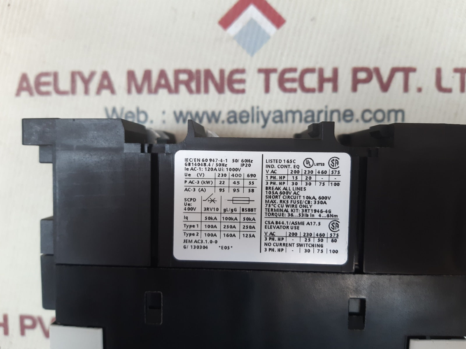 Siemens 3rt1046-1ap04 contactor