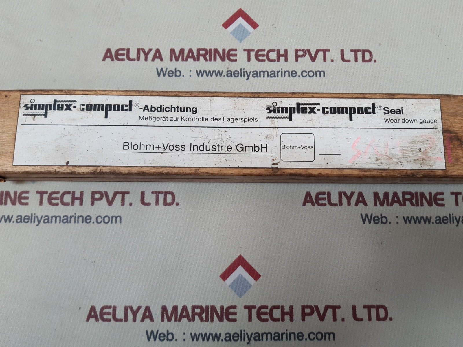 Blohm + voss simplex compact seal wear down gauge