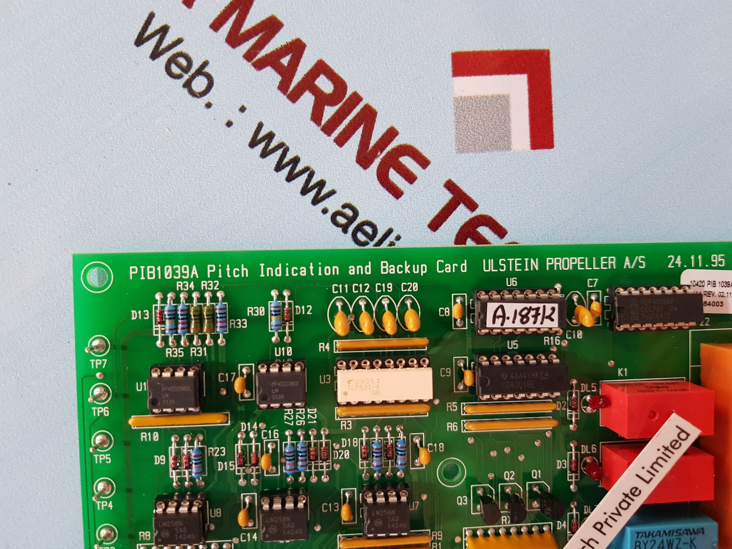 Ulstein propeller pib1039a pitch indication and backup card