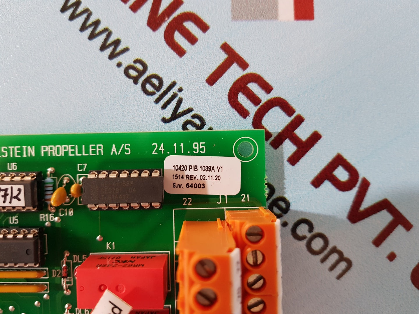 Ulstein propeller pib1039a pitch indication and backup card