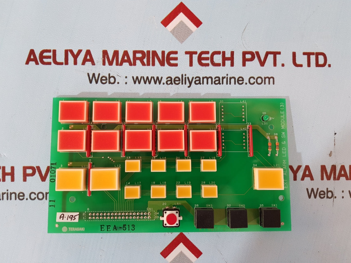 Terasaki eea-513 k/985/9-001 ext alarm led & sw module