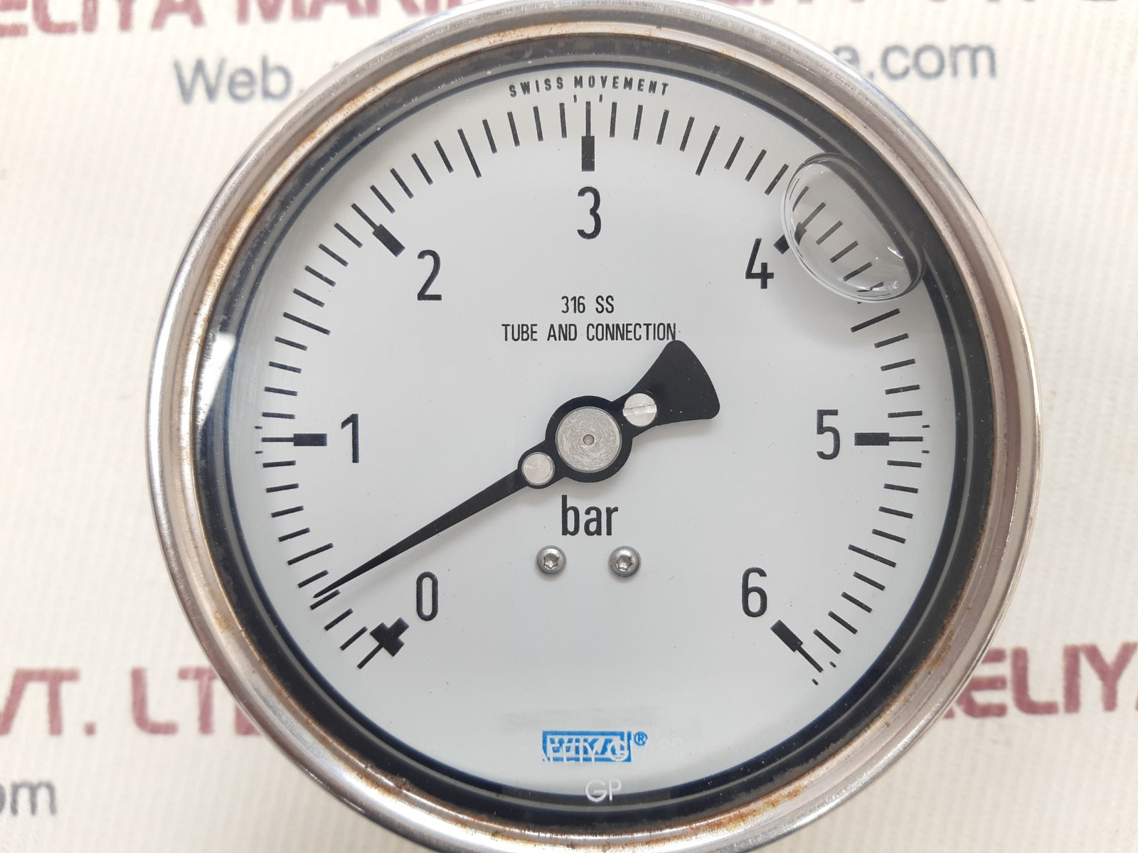 Wika 316 ss tube and connection 0-6bar