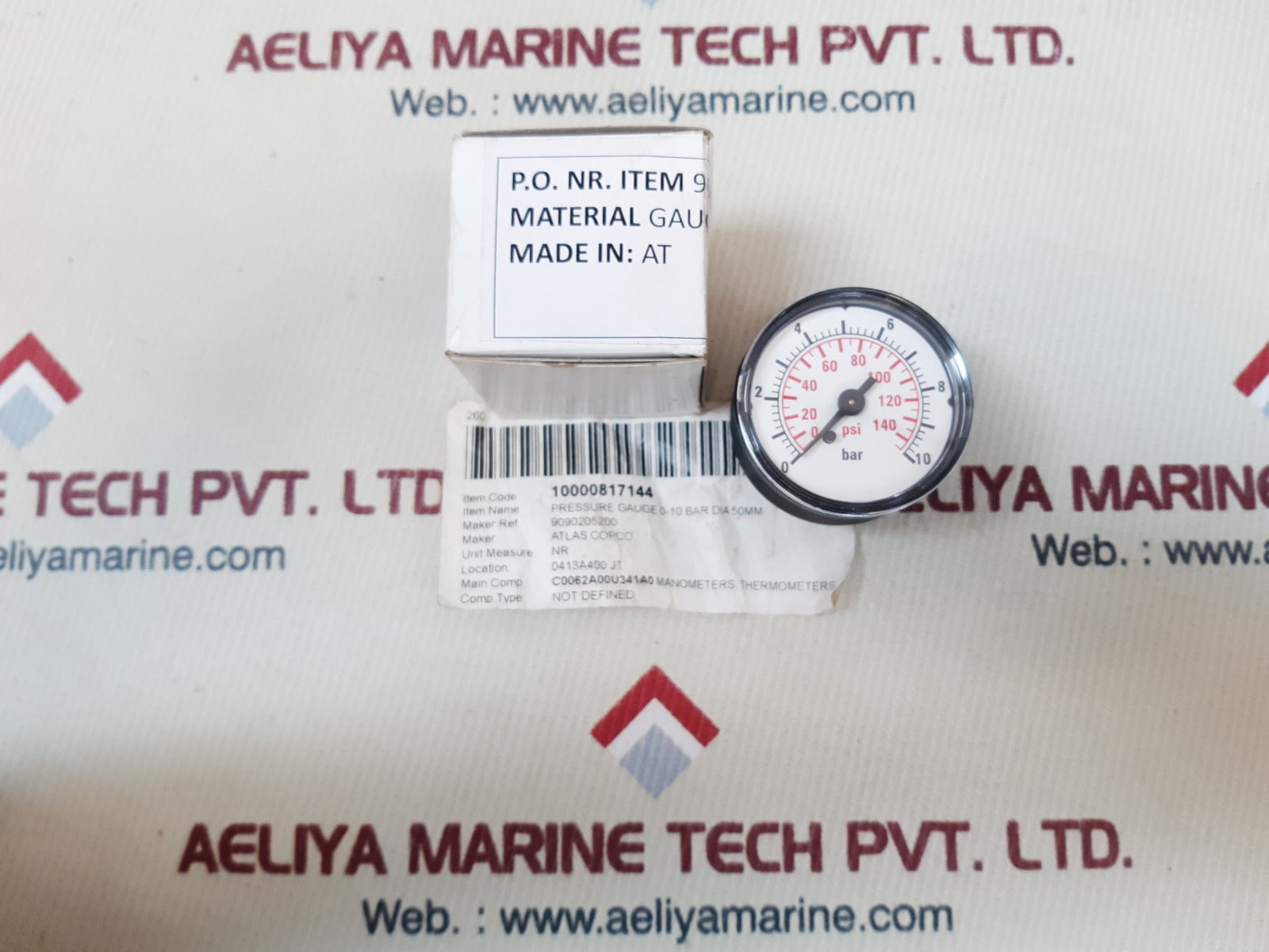 Atlas copco 9090205200 manometer