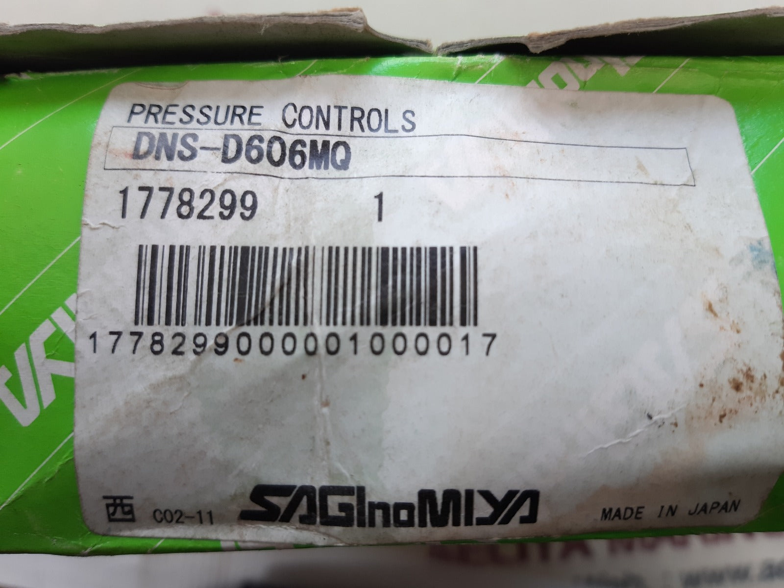 Saginomiya dns-d606mq pressure switch 0.118mpa, 1.86mpa