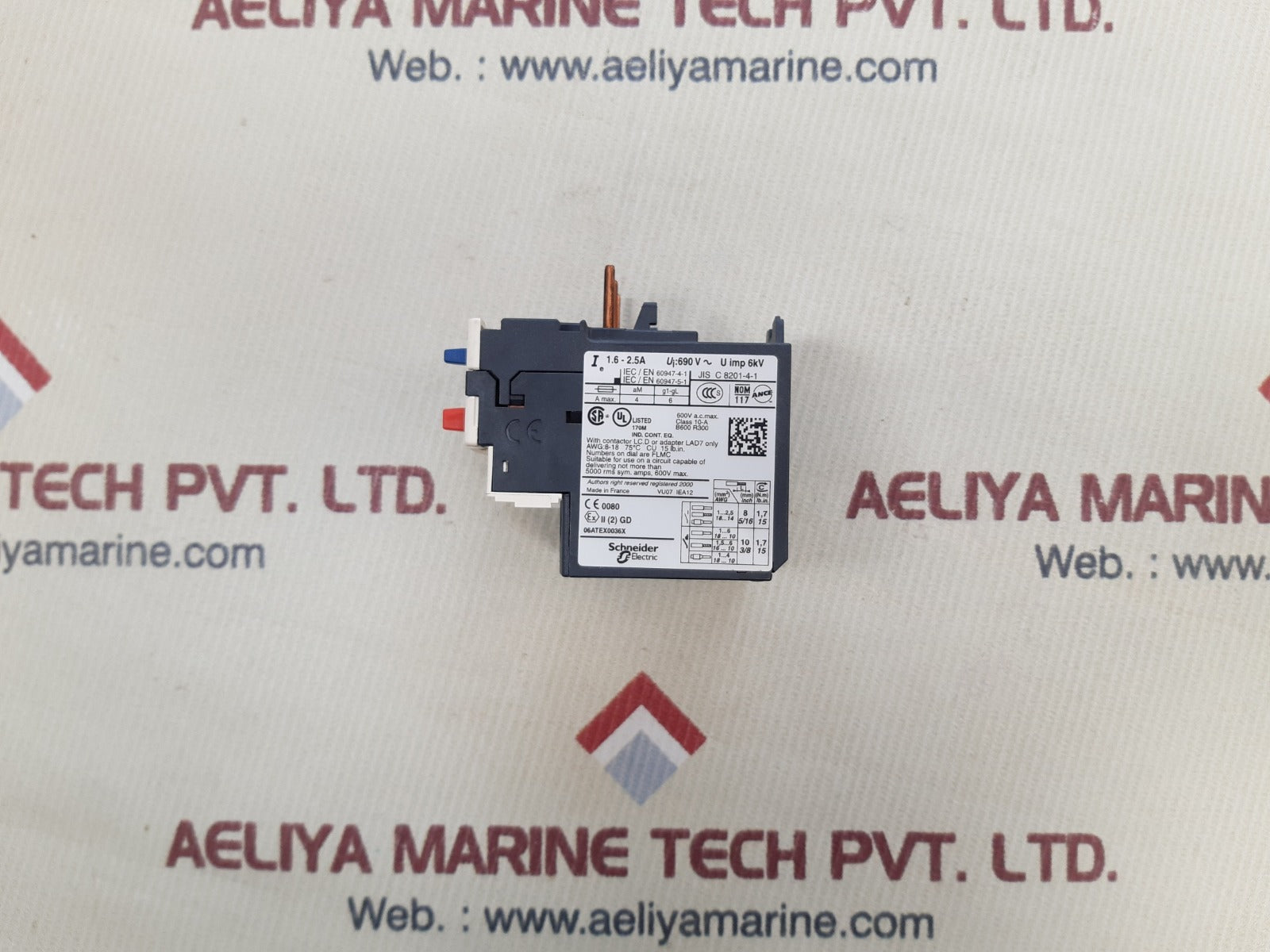 Schneider electric lrd 07 relay 1.6-2.5a