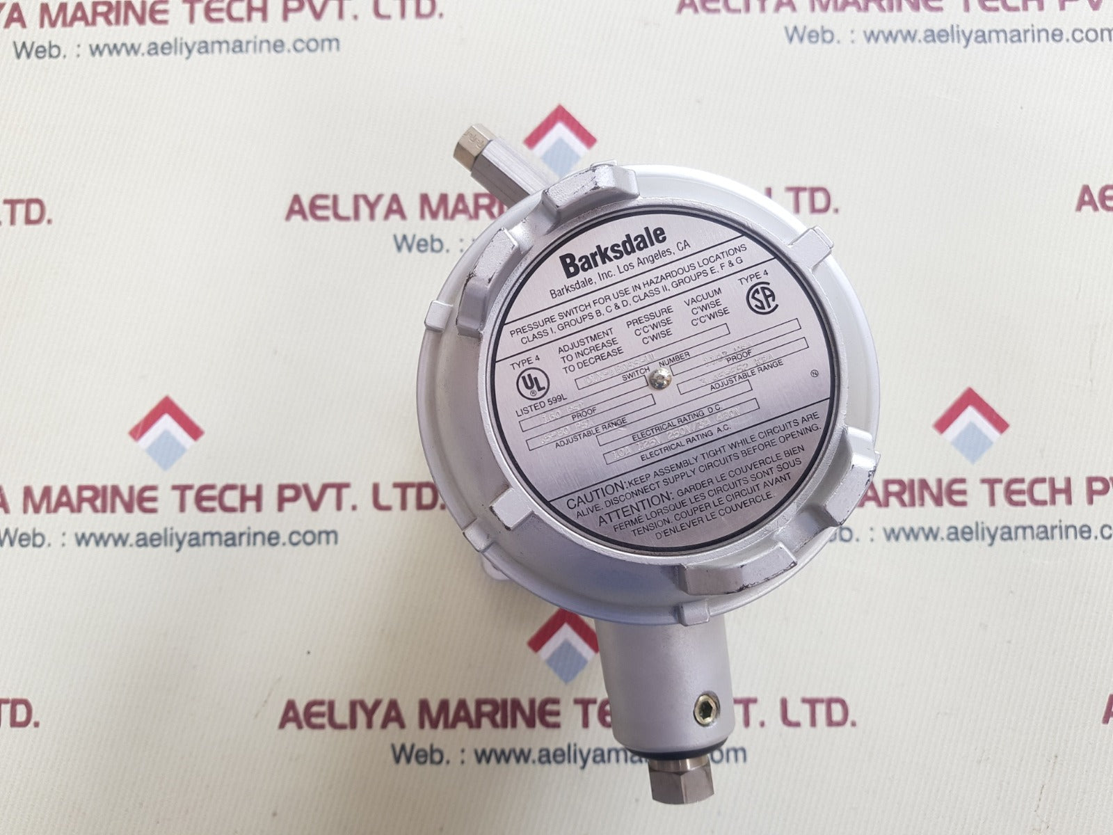 Barksdale d1x-a80ss-ul pressure switch