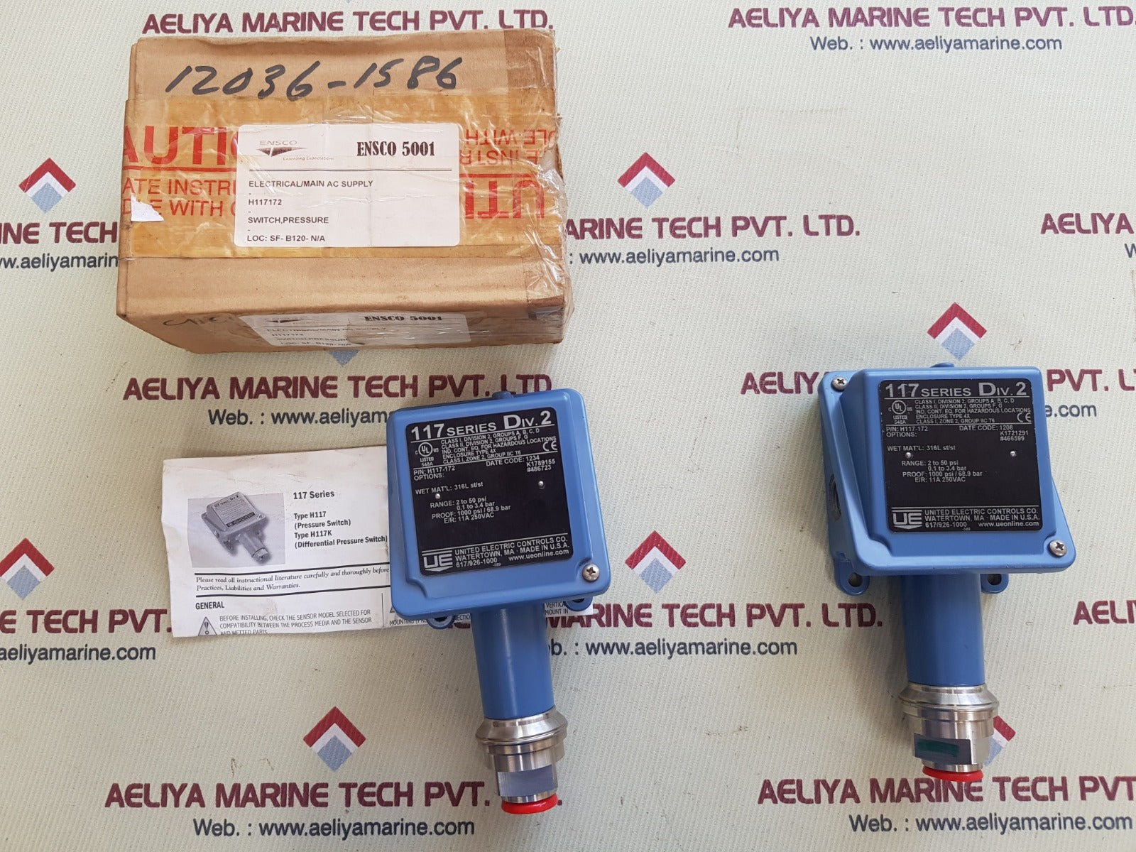 United electric h117-172 pressure switch