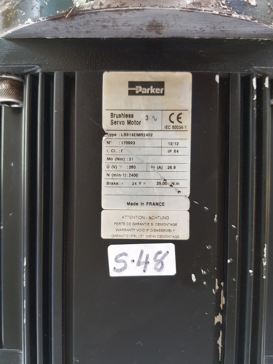 Parker ls914emr2402 brushless servo motor