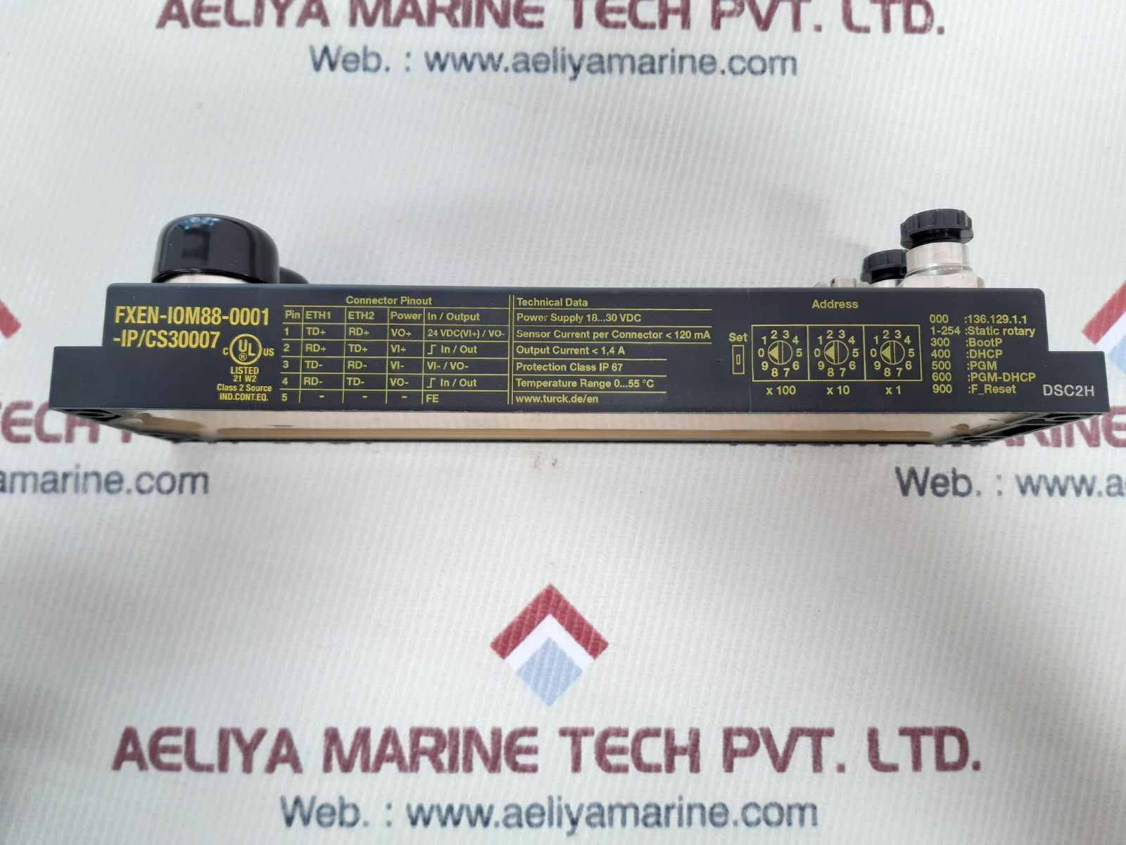 Turck fxen-i0m88-0001-ip/cs30007 ethernet/ip input/output station