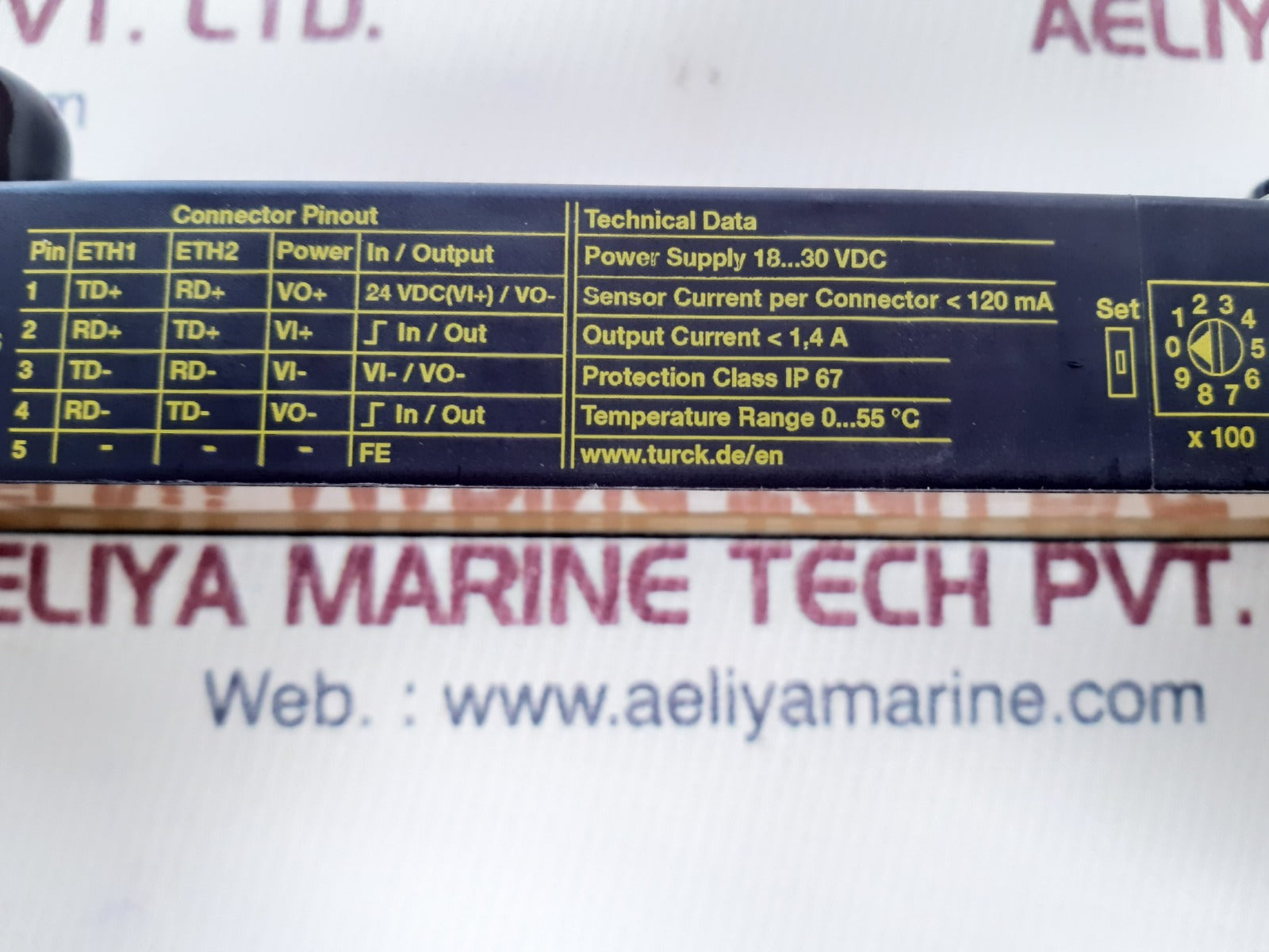 Turck fxen-i0m88-0001-ip/cs30007 ethernet/ip input/output station