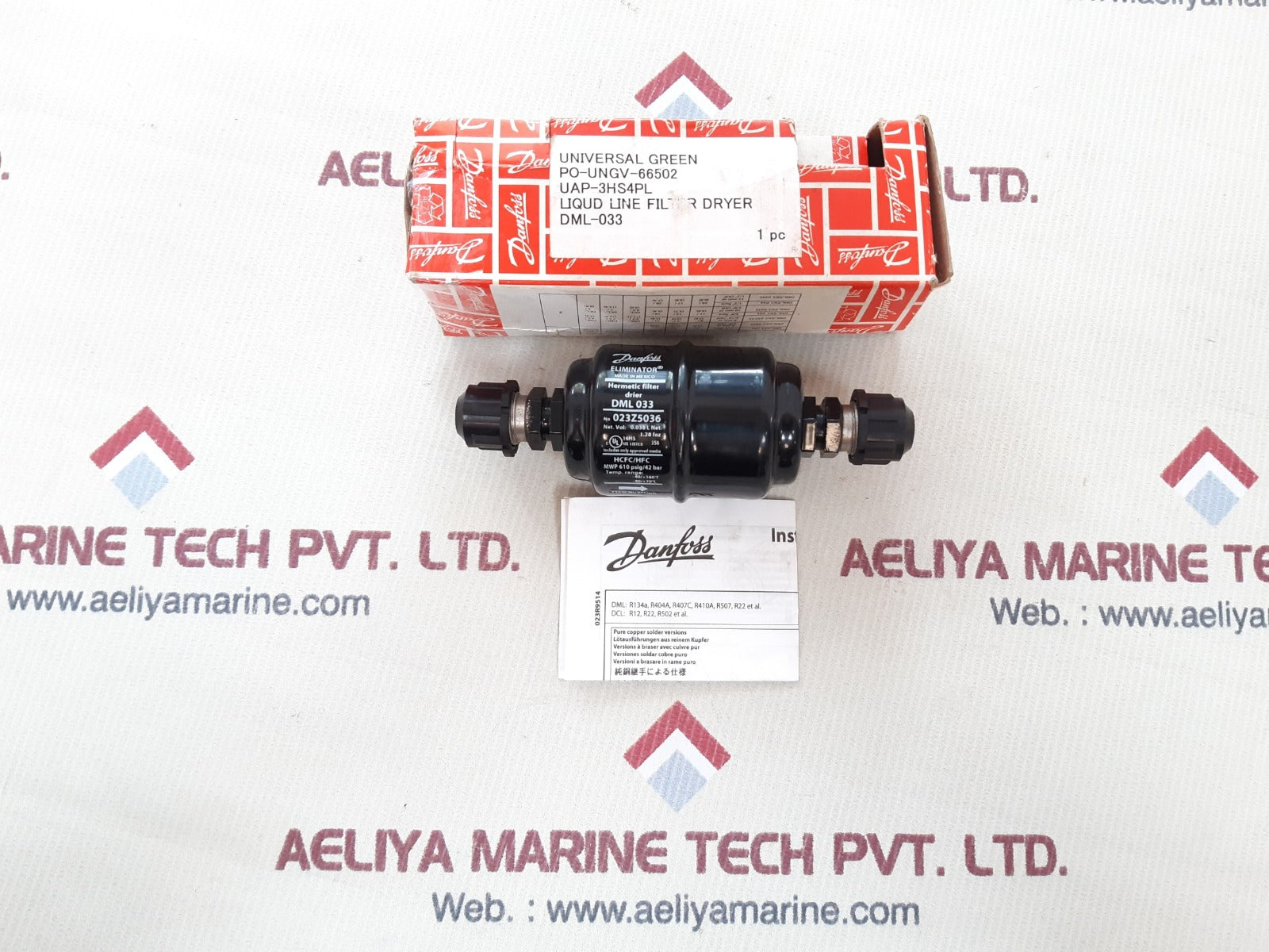 Danfoss dml-033 eliminator 023z5036 liquid line filter dryer