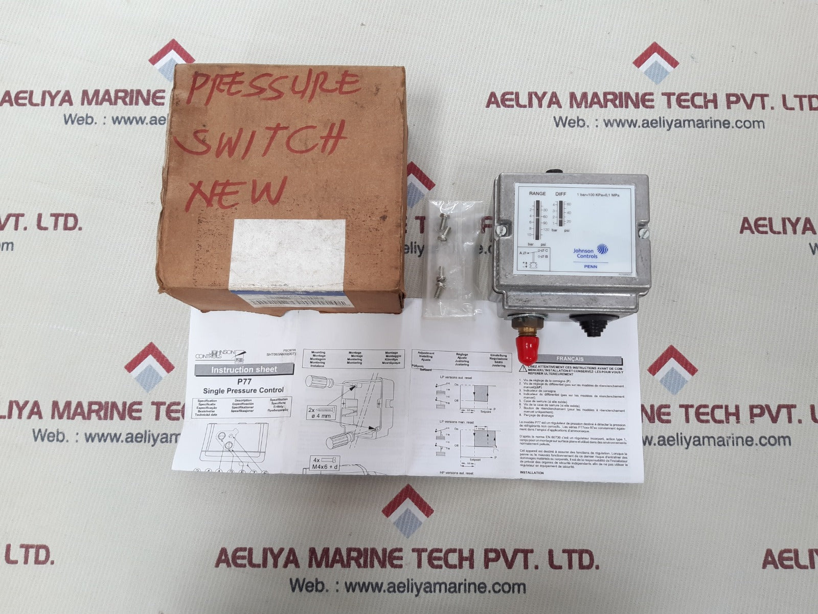 Johnson controls p77aaa-9301 pressure switch