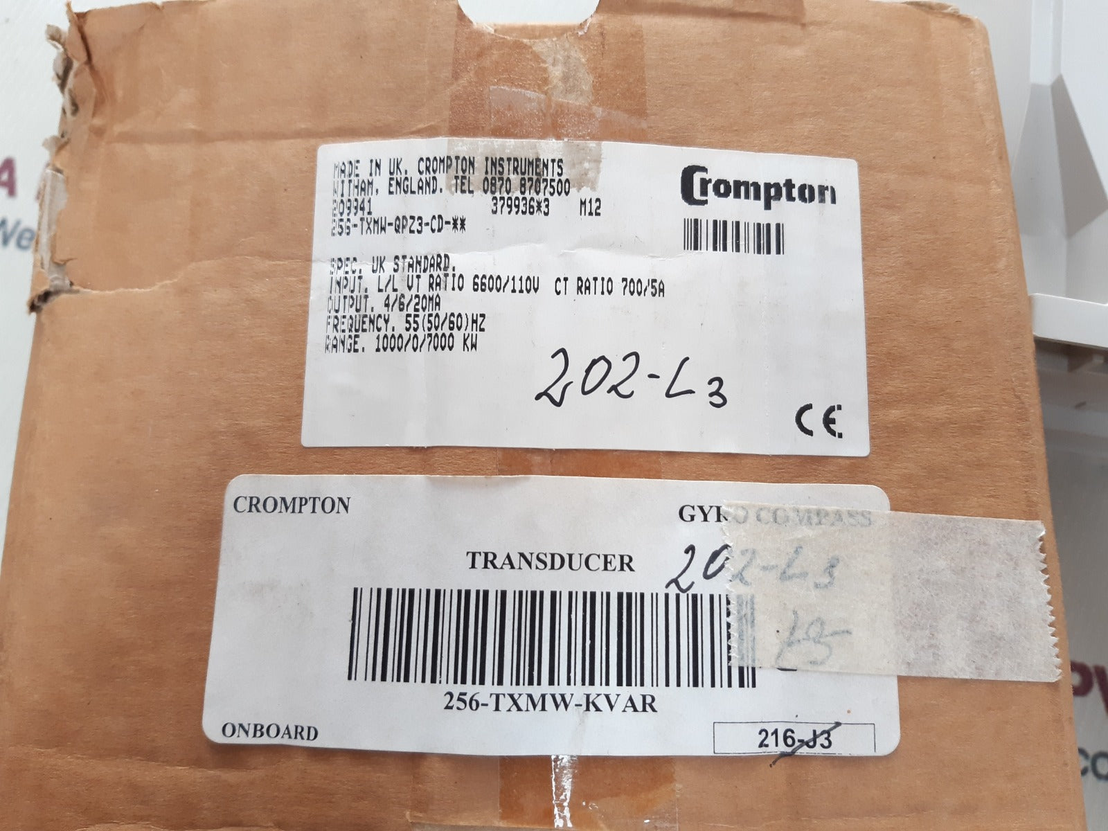 Crompton 256-txmw transducer