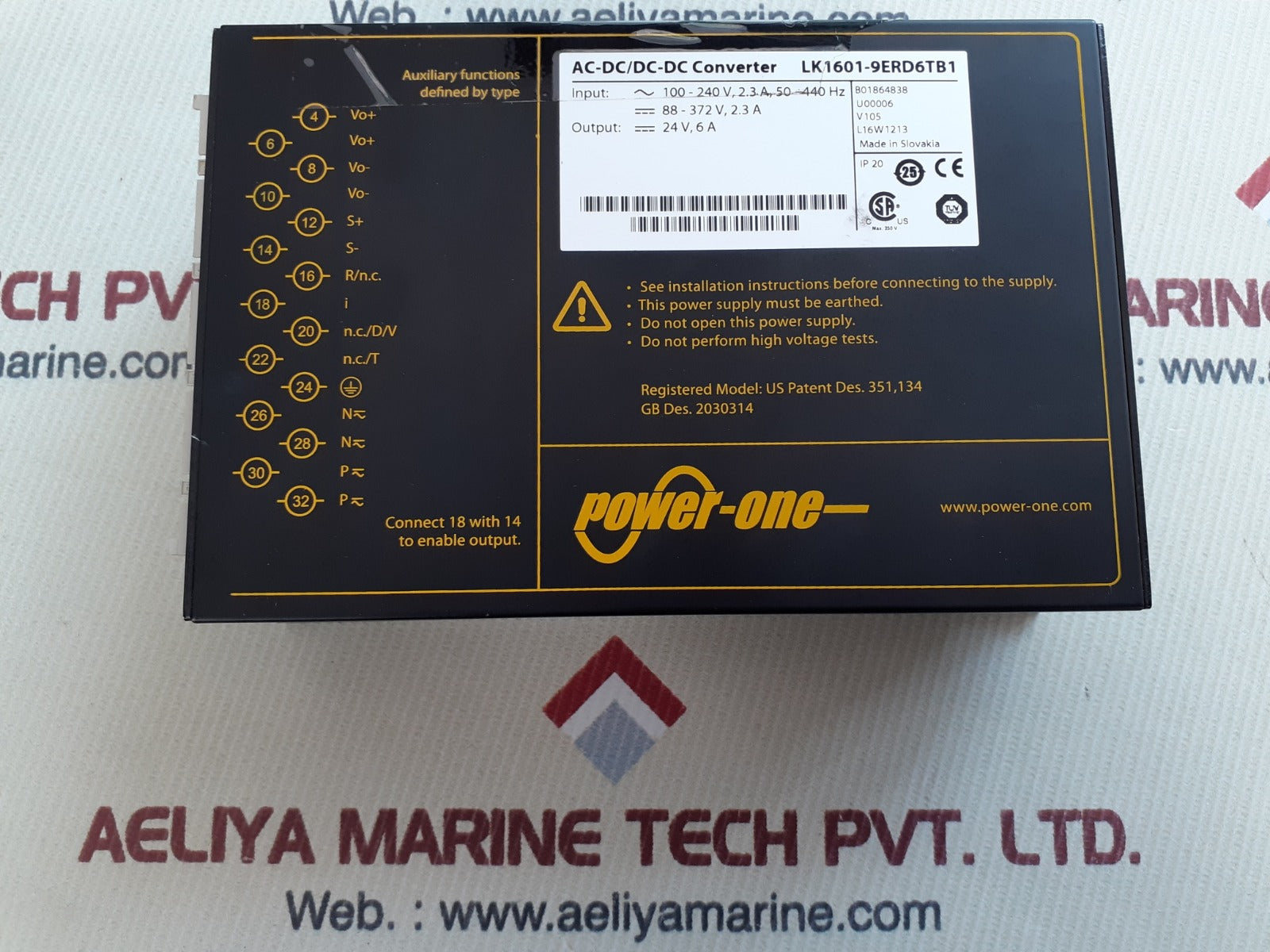 Power one lk1601-9erd6tb1 ac-dc/dc-dc converter