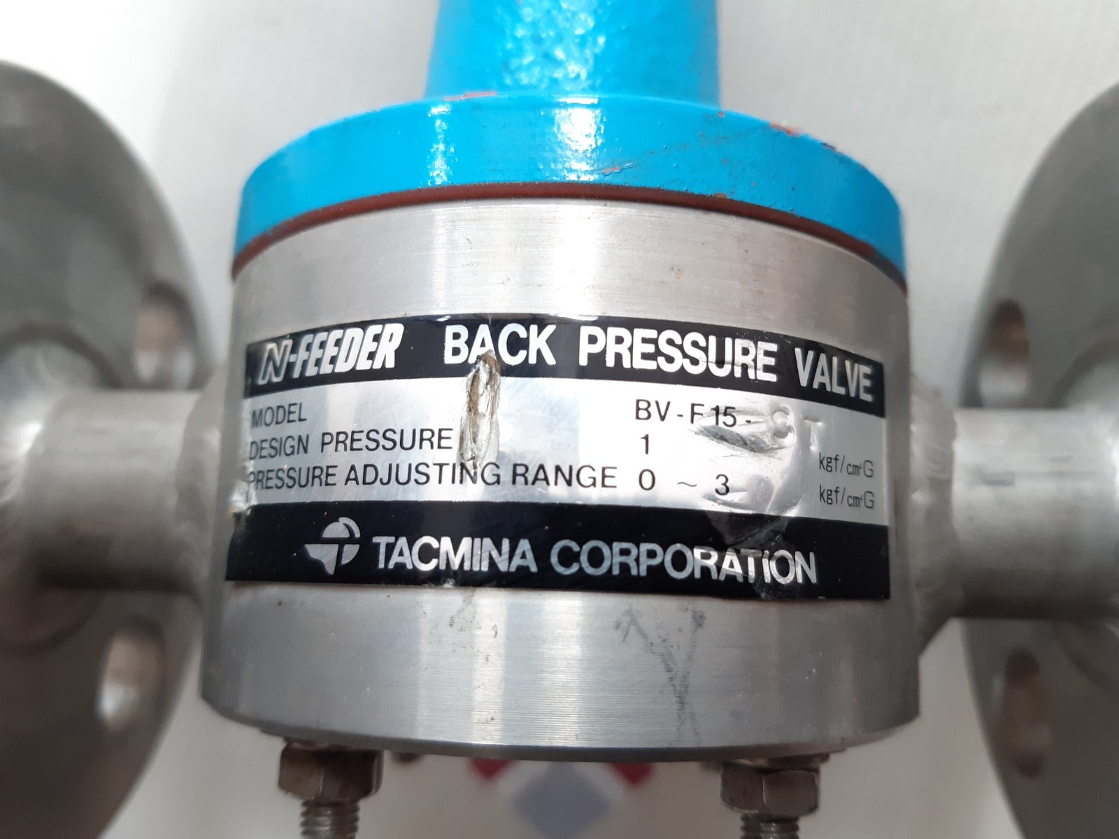 Tacmina bv-f15-st n-feeder back pressure valve