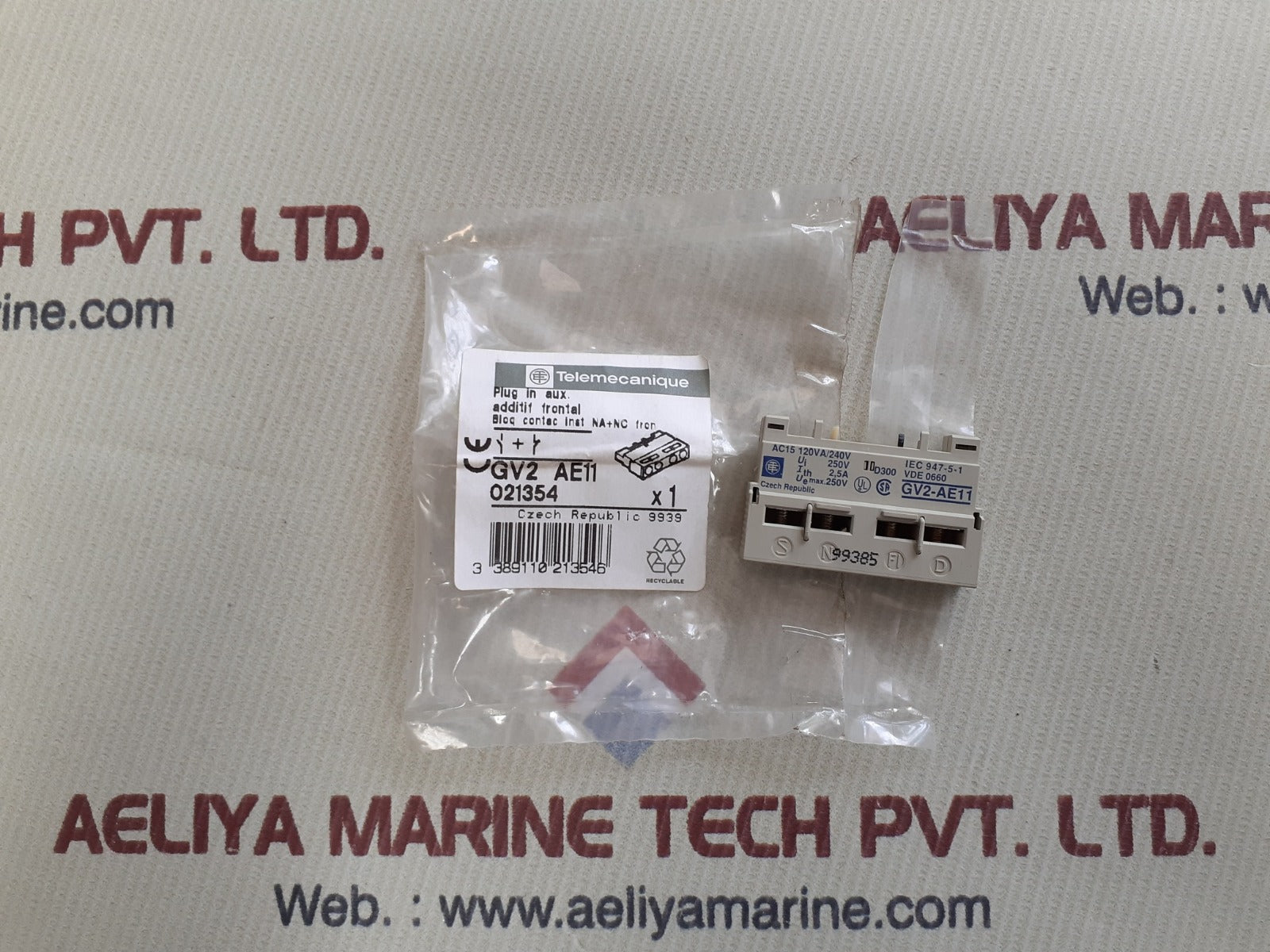 Telemecanique gv2 ae11 auxiliary contactor block