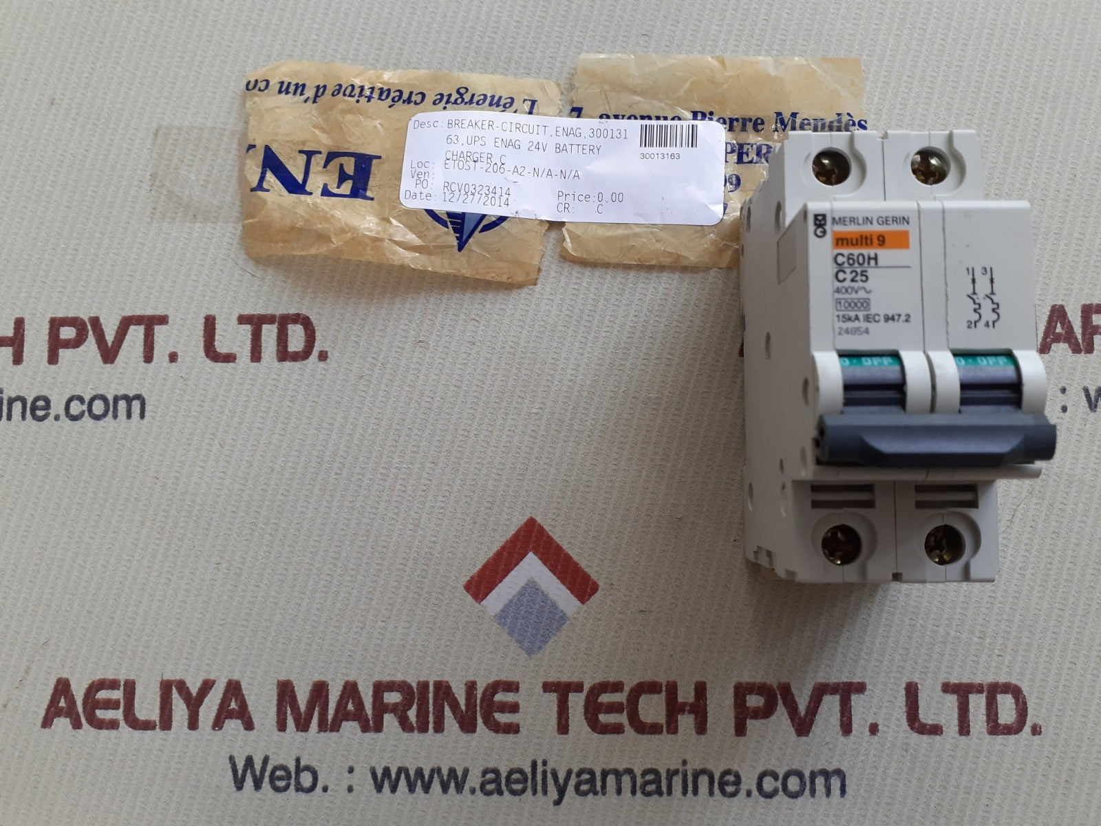 Merlin multi 9 c60h c25 cpole circuit breaker