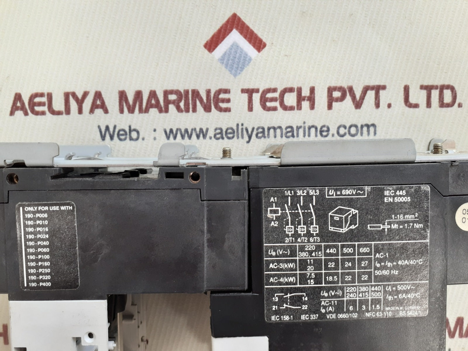 Allen-bradley 190-cps40 ser.a / 190-a40 ser.b motor starter