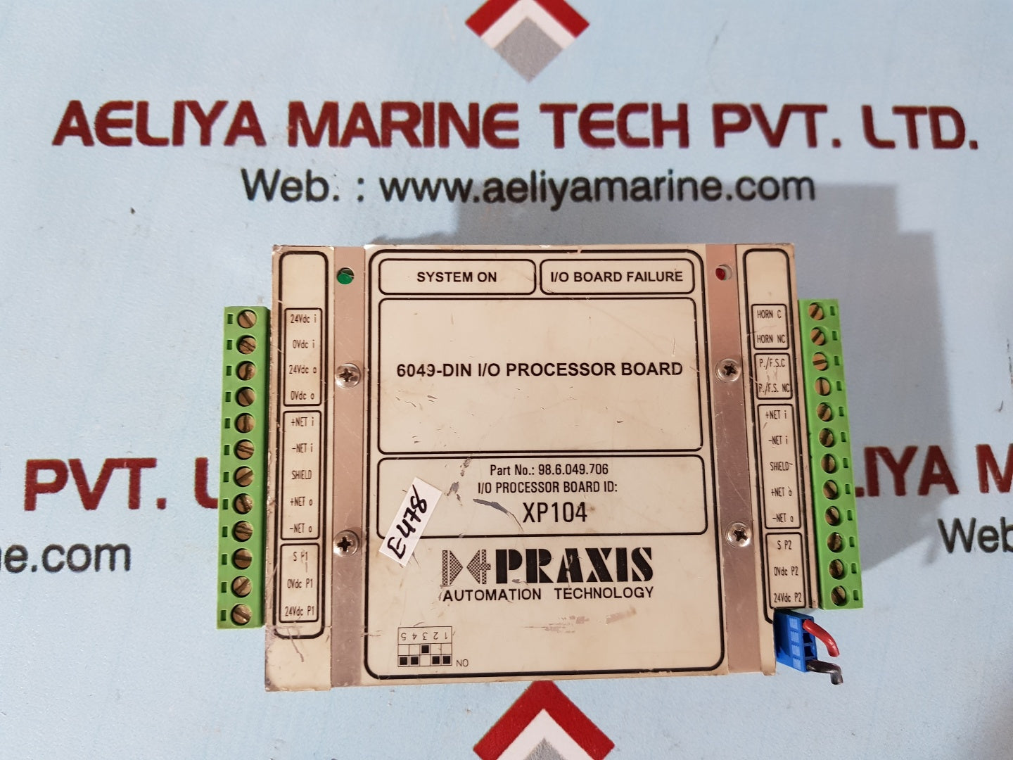 Praxis 98.6.049.706 i/o processor board xp104