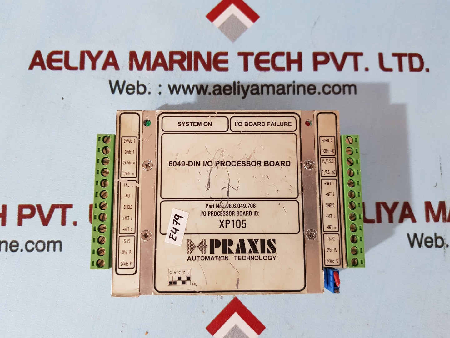 Praxis 98.6.049.706 i/o processor board xp105