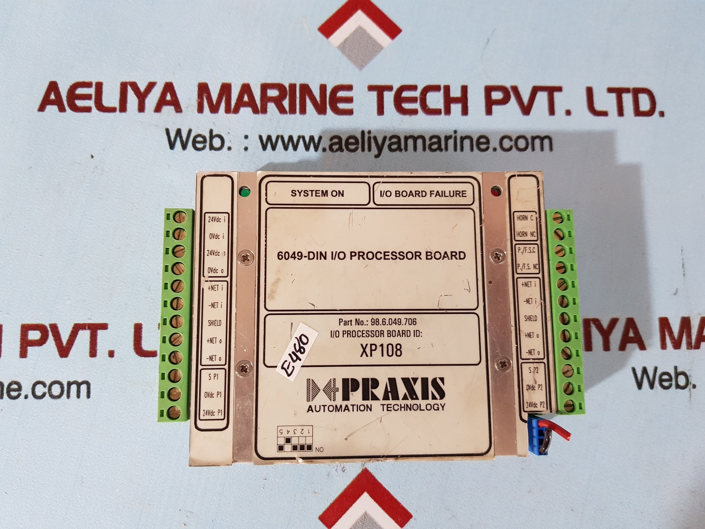 Praxis 98.6.049.706 i/o processor board xp108