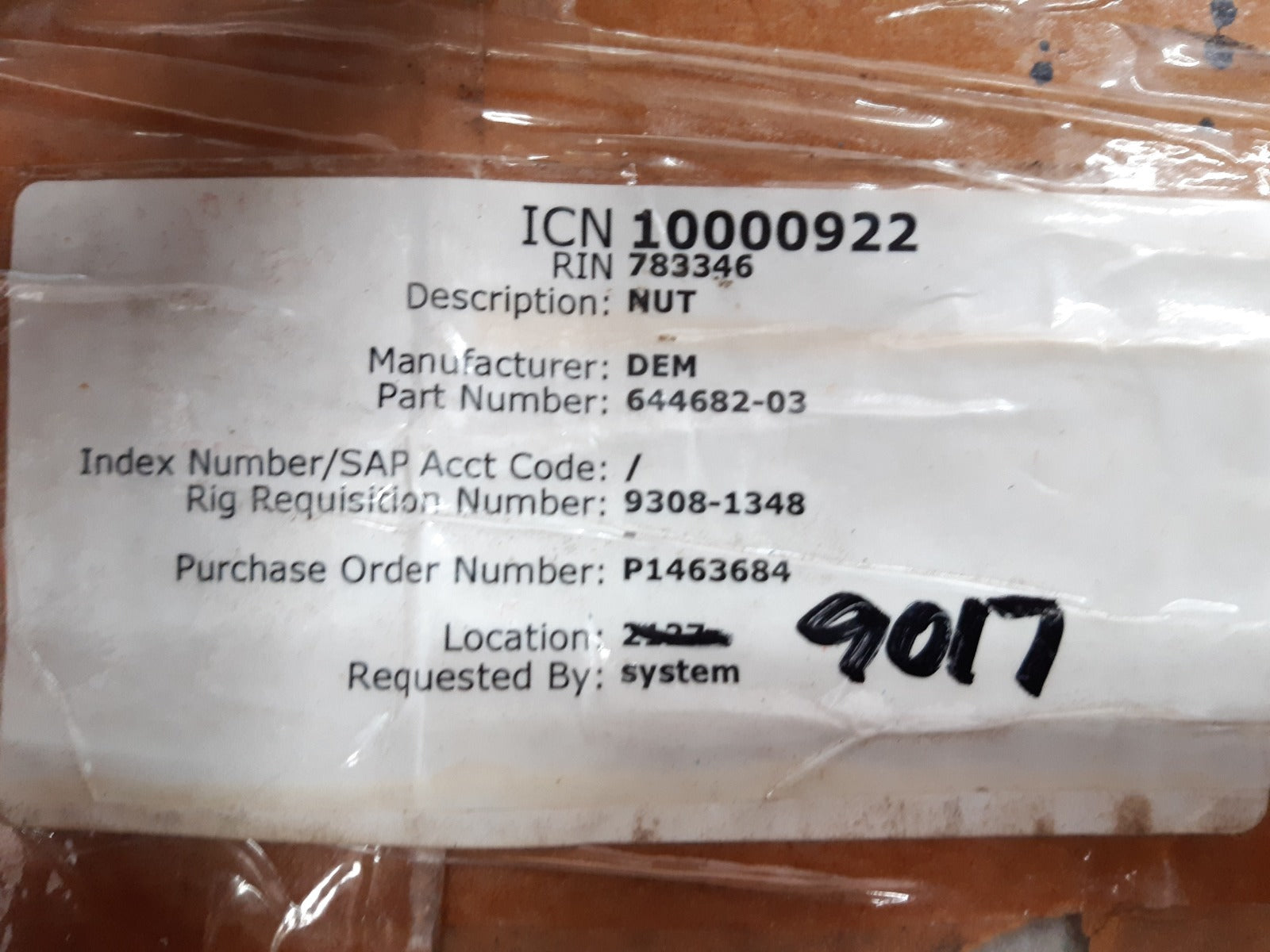 Saturn 644682-03 nut