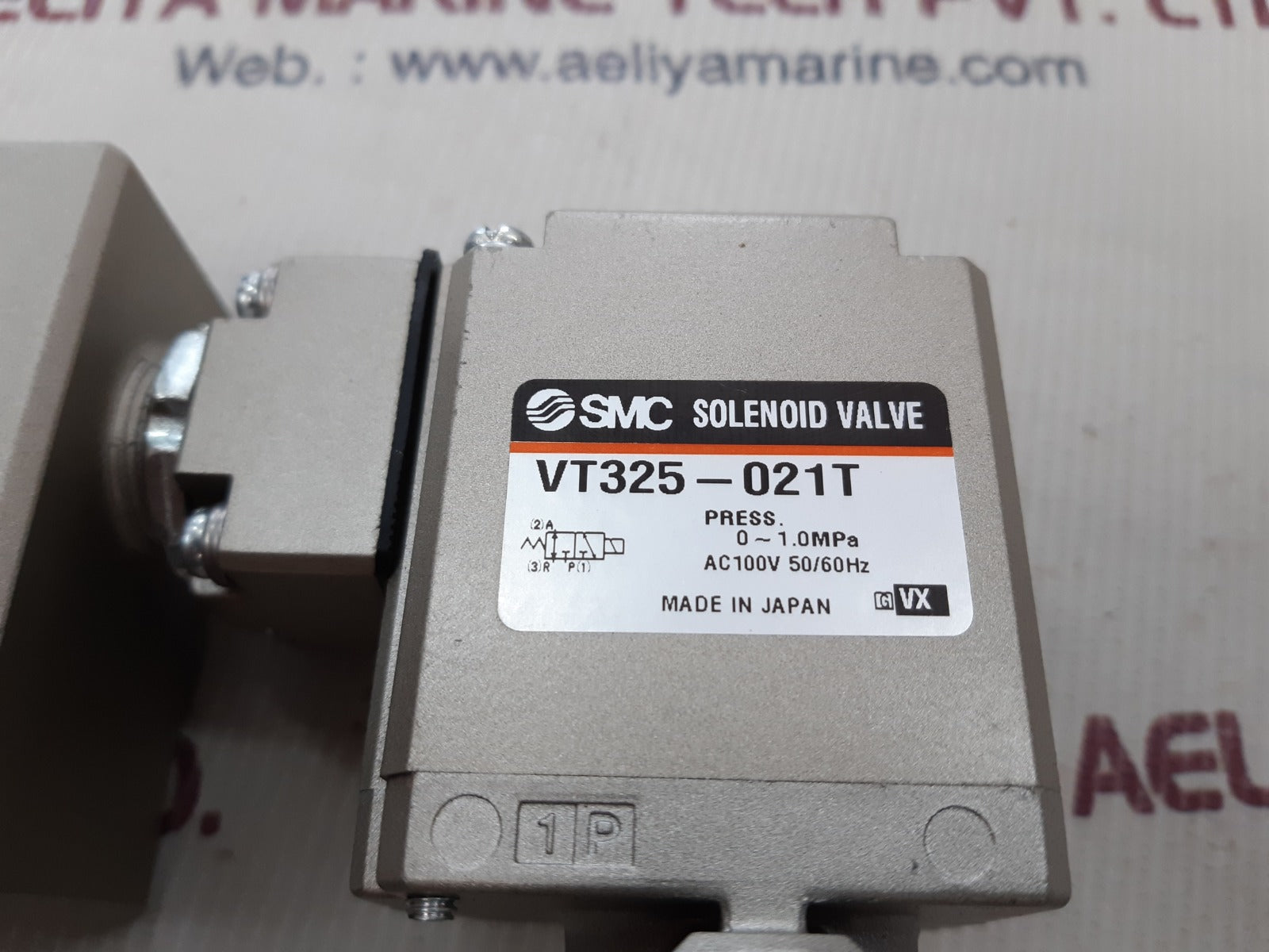 Smc vt325-021t solenoid valve 0~1.0 mpa 100v 50/60hz