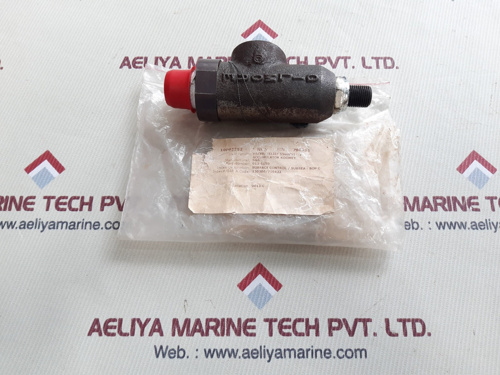 Gilmore 013-5150 relief valve