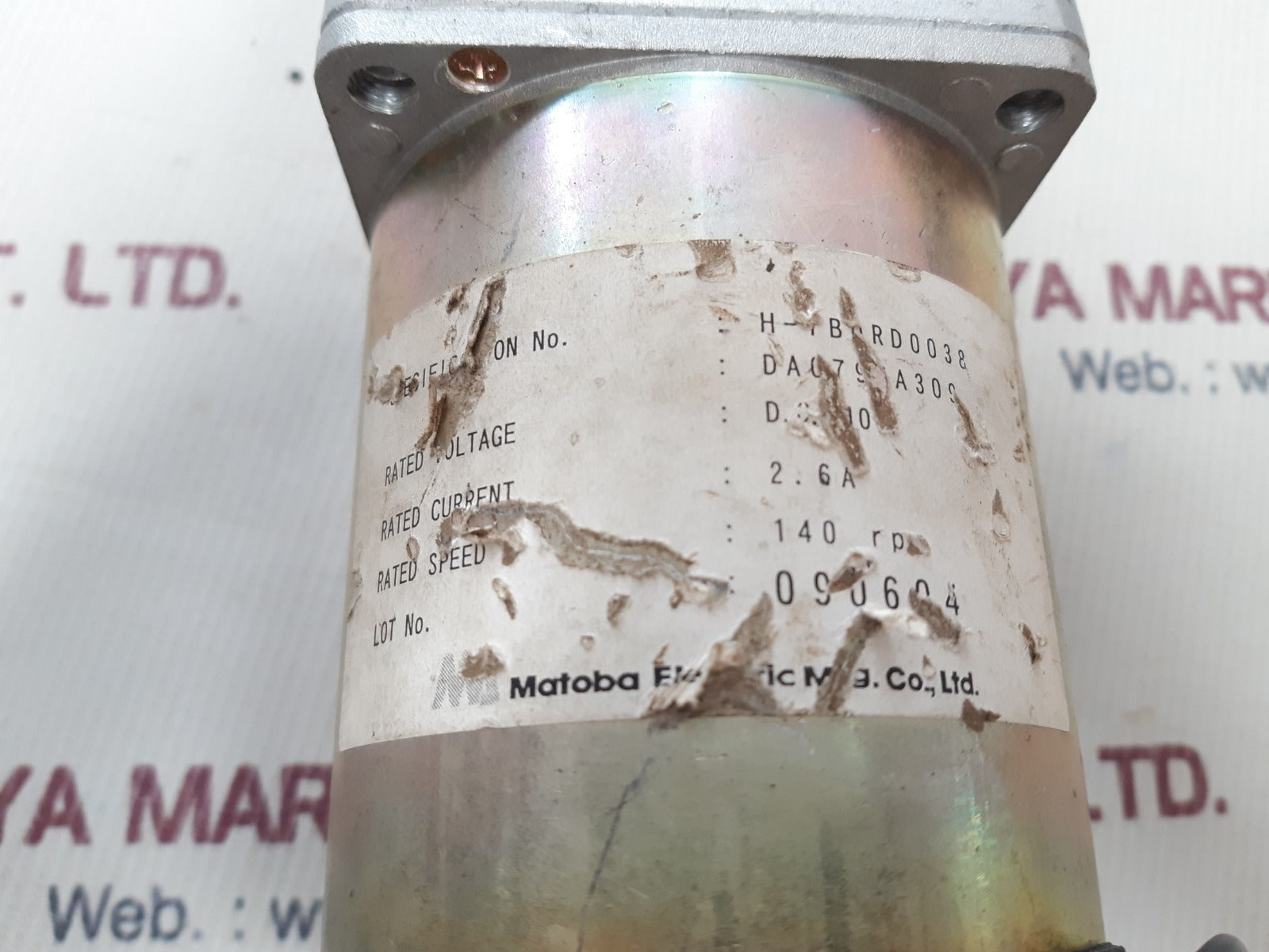 Matoba electric h-7bdrd0038 motor new
