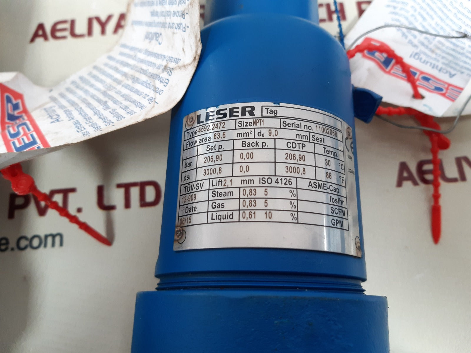 Leser 4592.2472 safety release valve