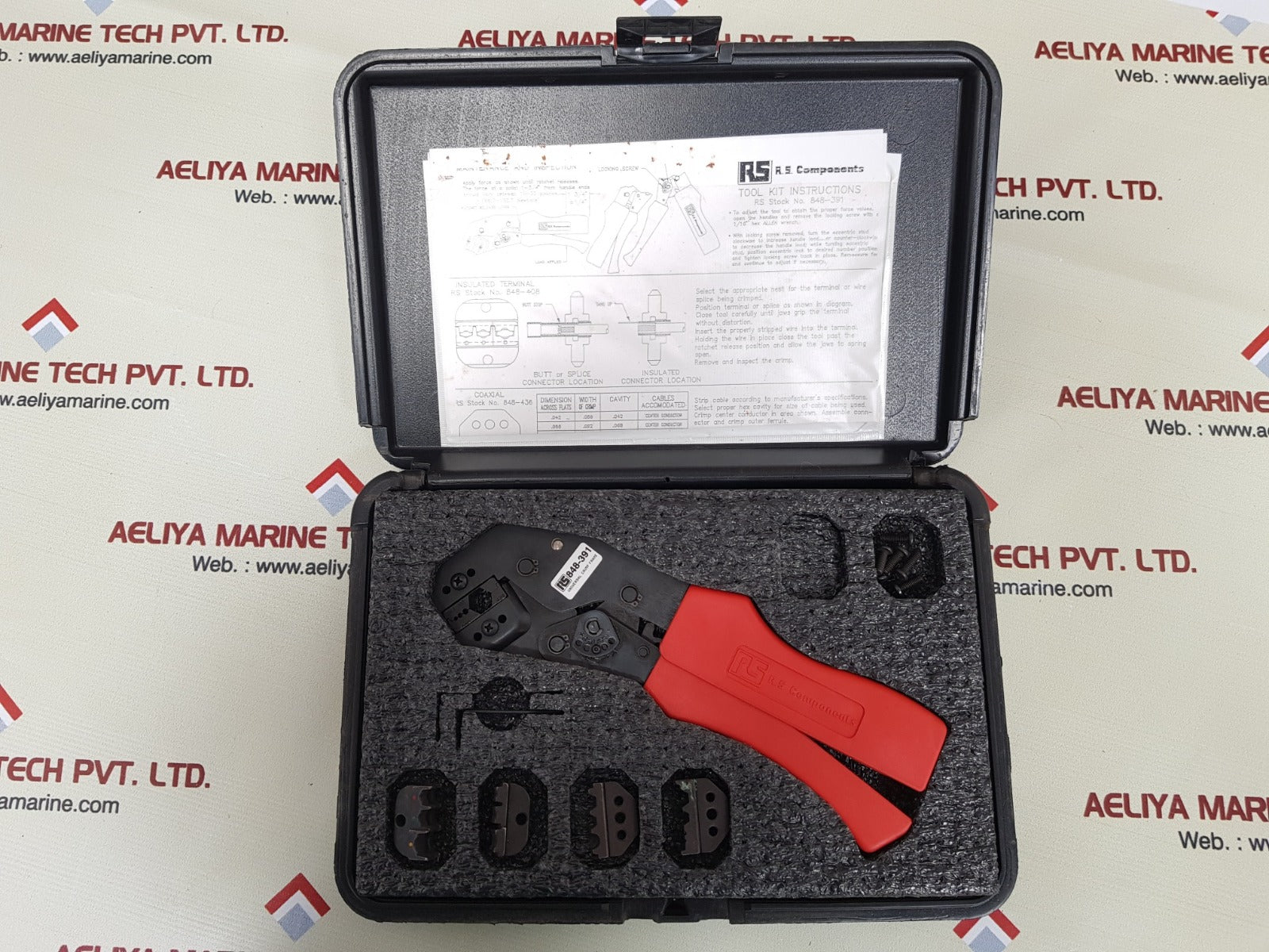 Rs components 848-391 universal crimp tool kit
