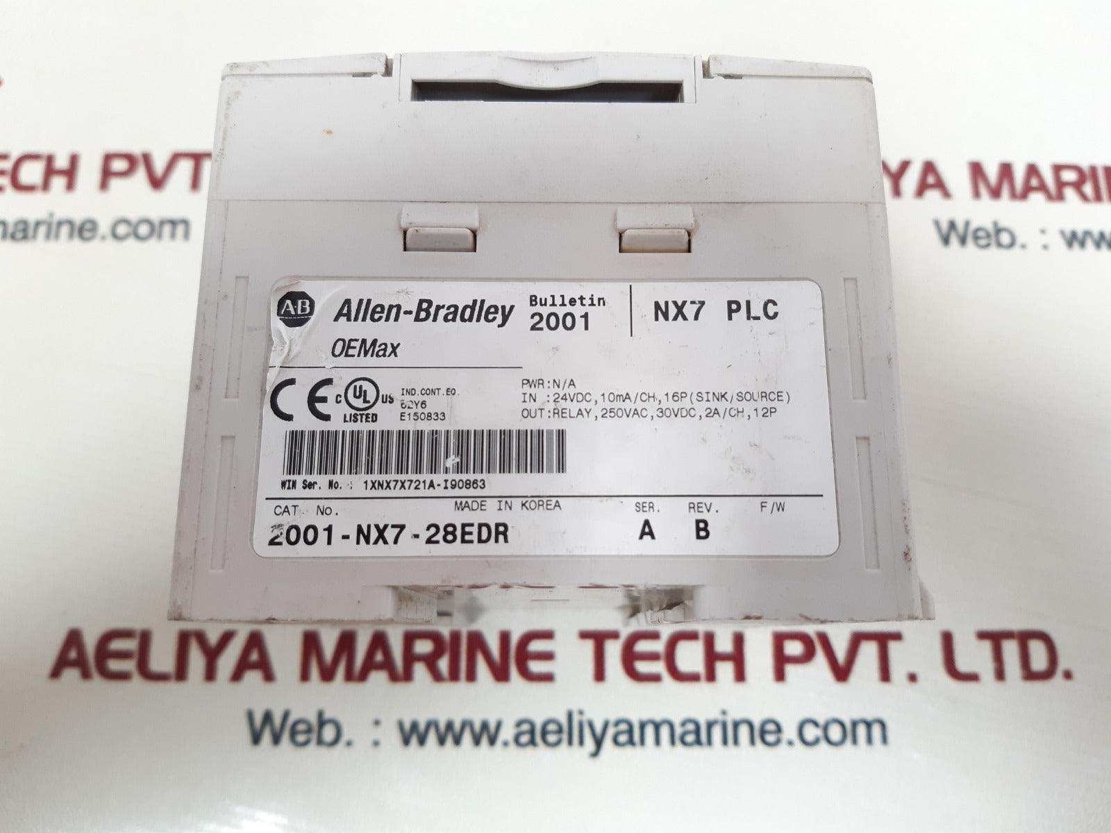 Allen-bradley nx7-28edr 2001-nx7-28edr plc module 12 relay outputs
