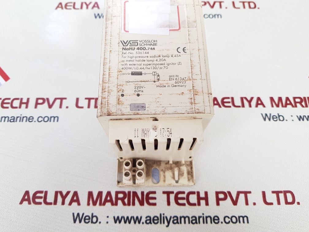 Vossloh schwabe nahj 400.744 electronic ballast