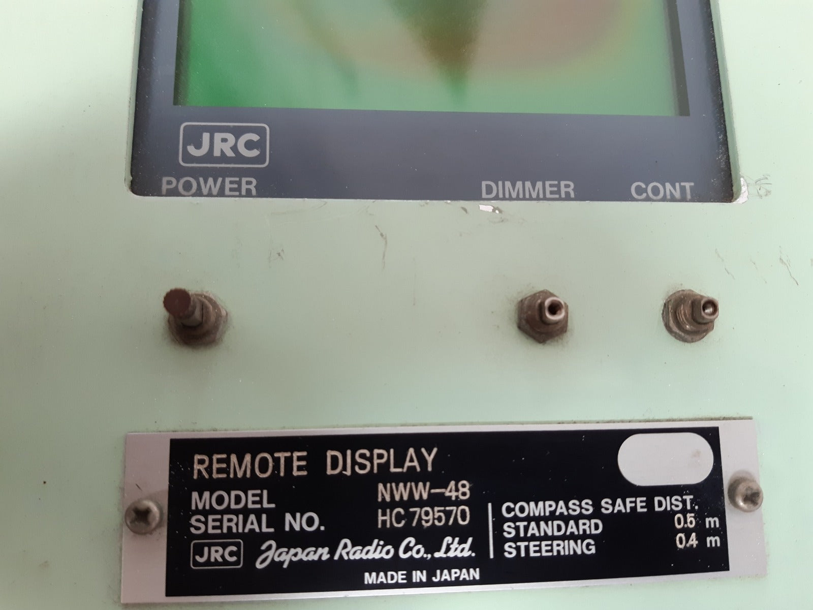 Jrc nww-48 remote display