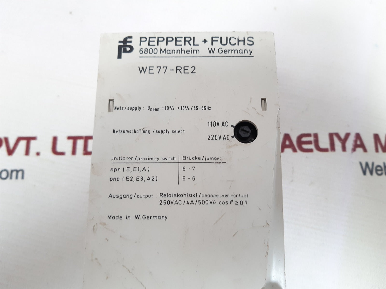 Pepperl+fuchs we77-re2 switch isoltor