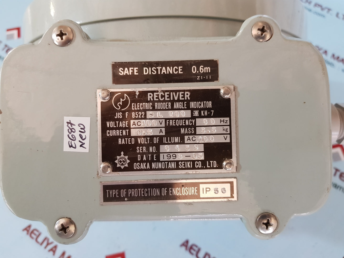 Osaka nunotani jis f 8522 sl 200 electric rudder angle indicator ac 100v