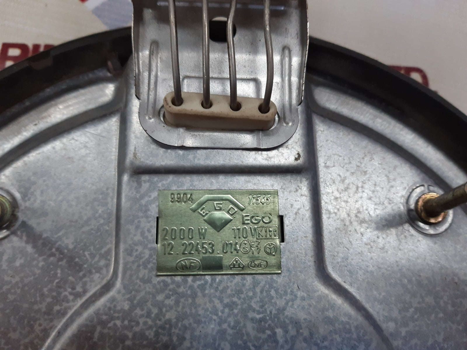 E.g.o. 12.22453.014 hotplate 2000w 110v