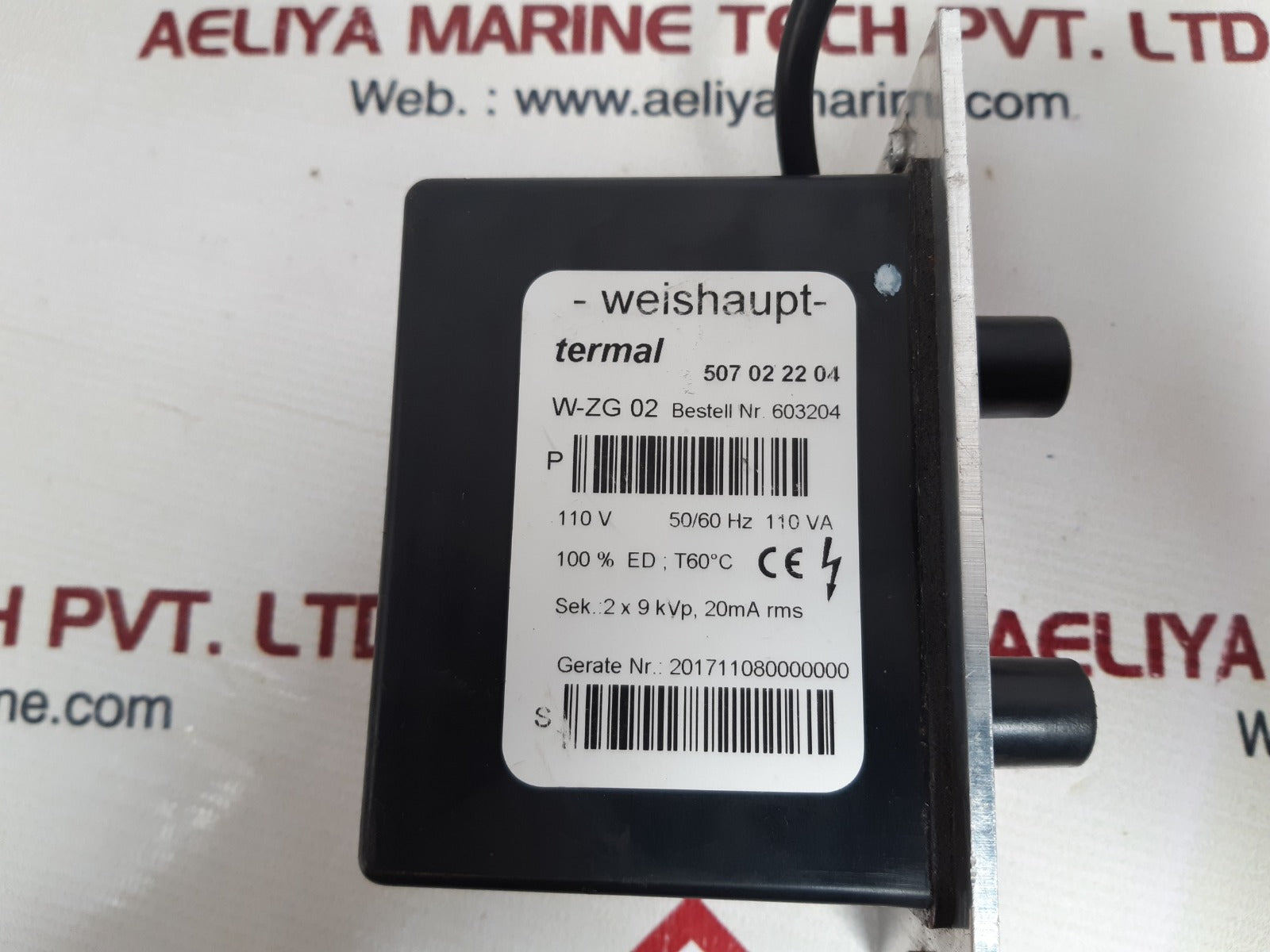 Weishaupt w-zg 02 ignition transformer