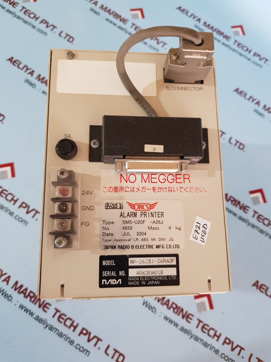 Nada electronics/jrcs ms-u20f-a26j alarm printer mp-262IIj-26ra3f