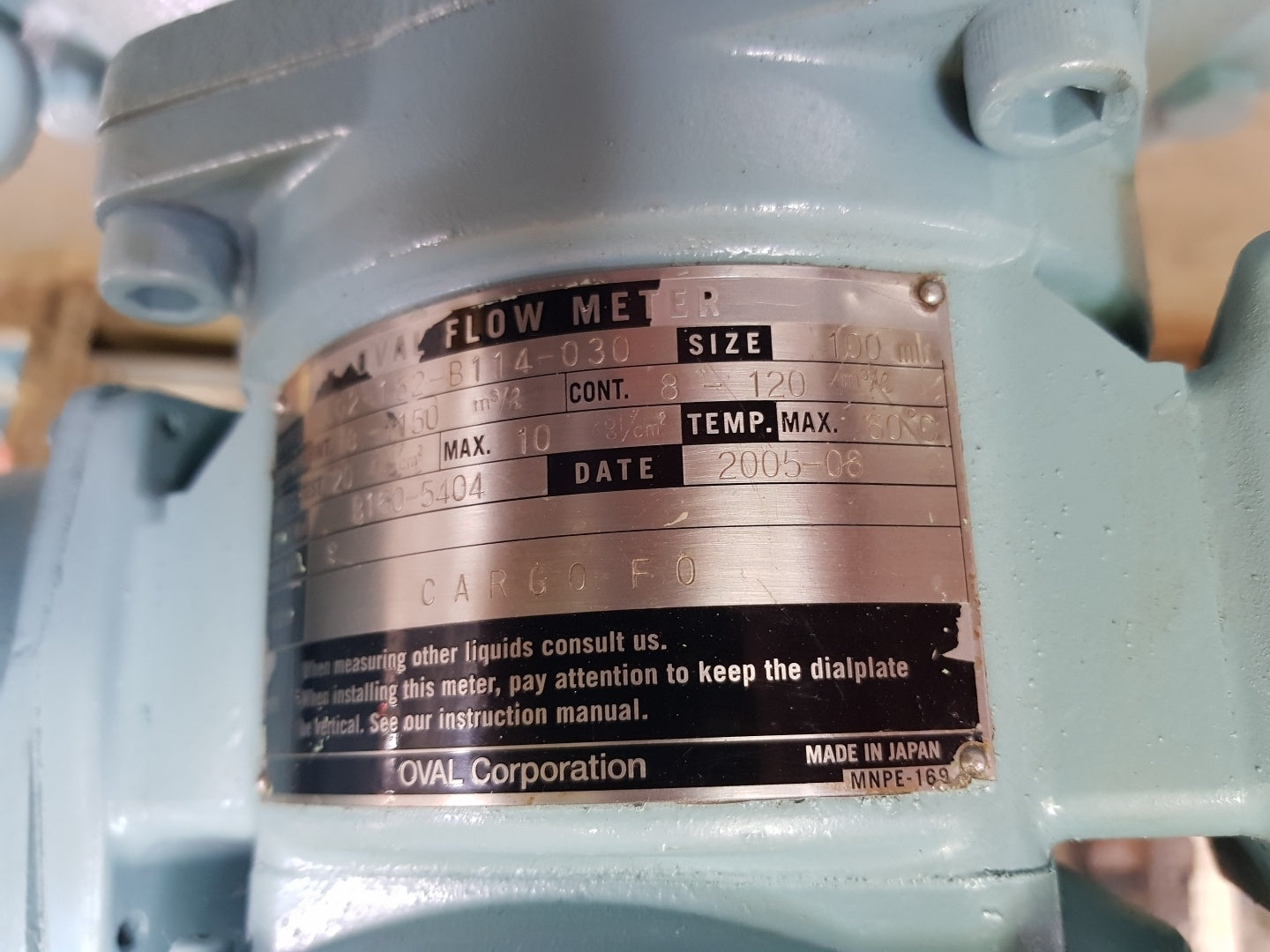 Oval lb602-152-b114-030 oval flow meter