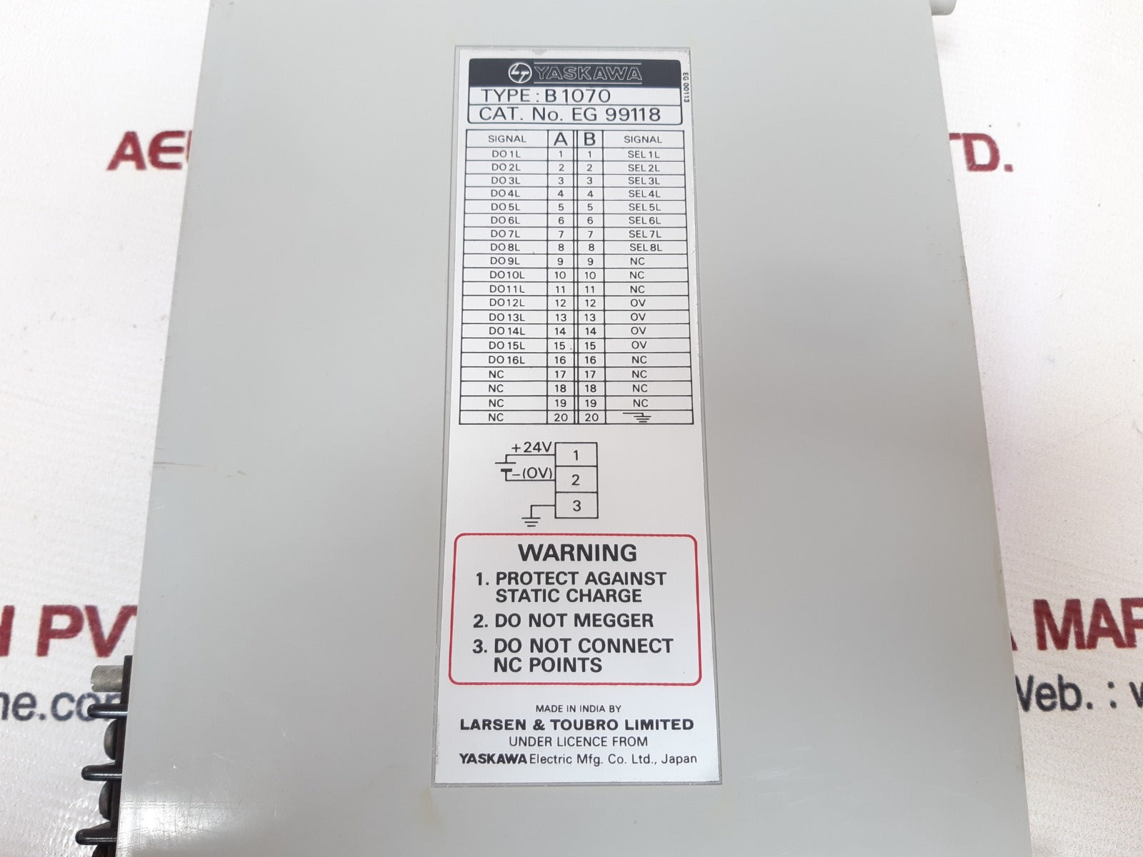 Yaskawa jamsc-b1070 relay module