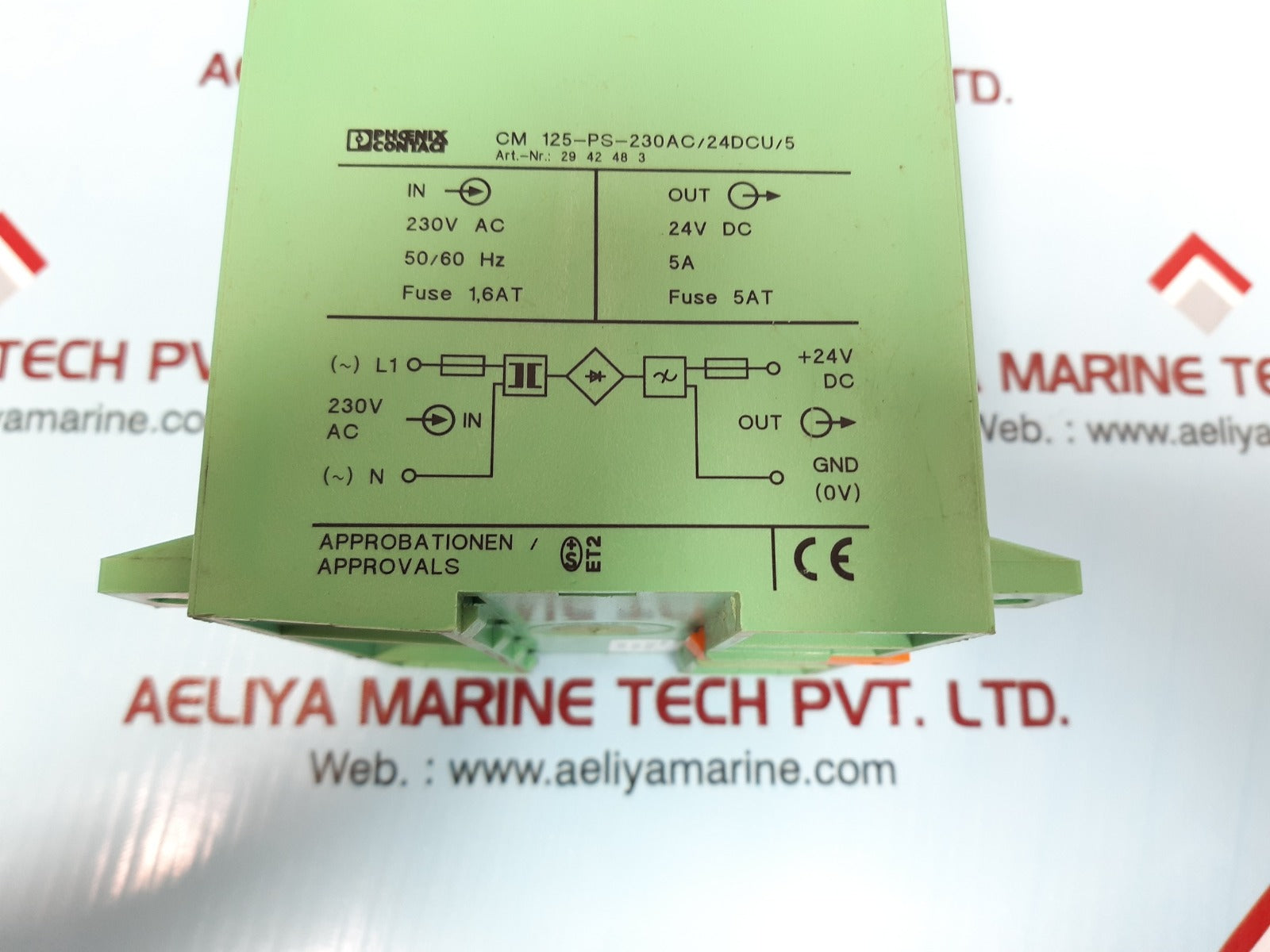 Phoenix contact cm 125-ps-230ac/24dcu/5 power supply