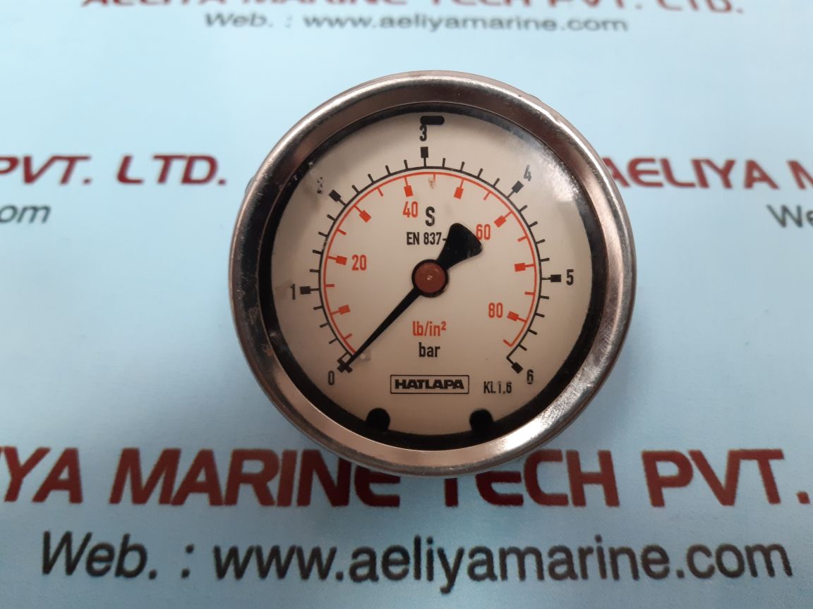 Hatlapa kl.1.6 en 837-1 pressure gauge