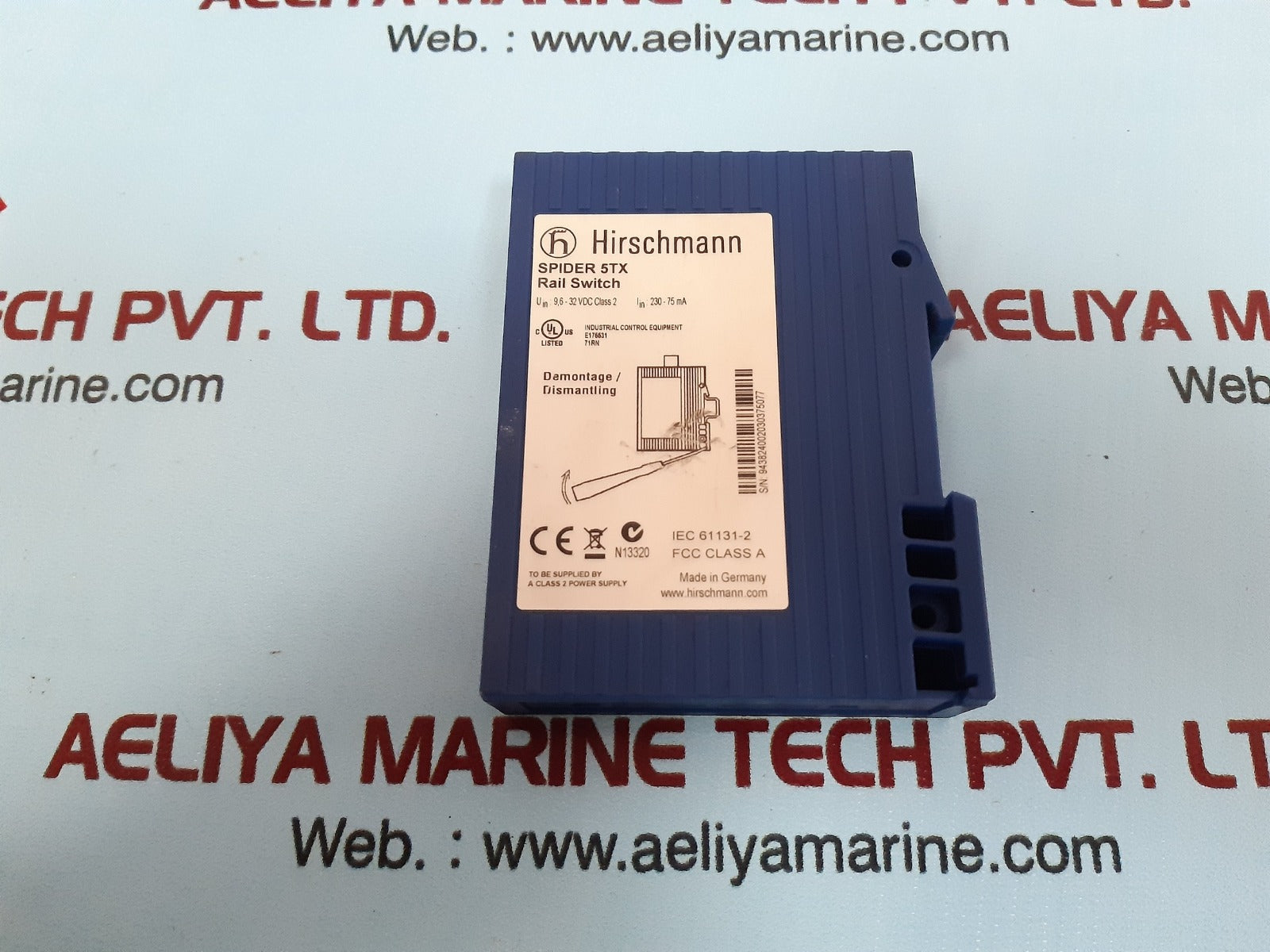 Hirschmann spider 5tx ethernet rail switch
