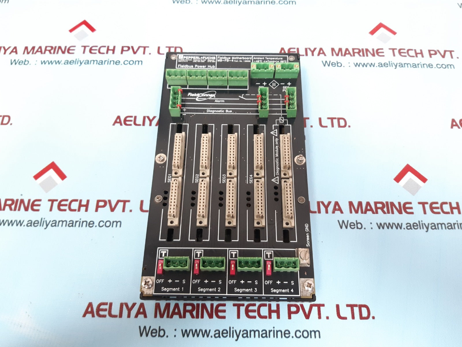 Pepperl+fuchs mb-fb-4 fieldbus powerhub motherboard 130998