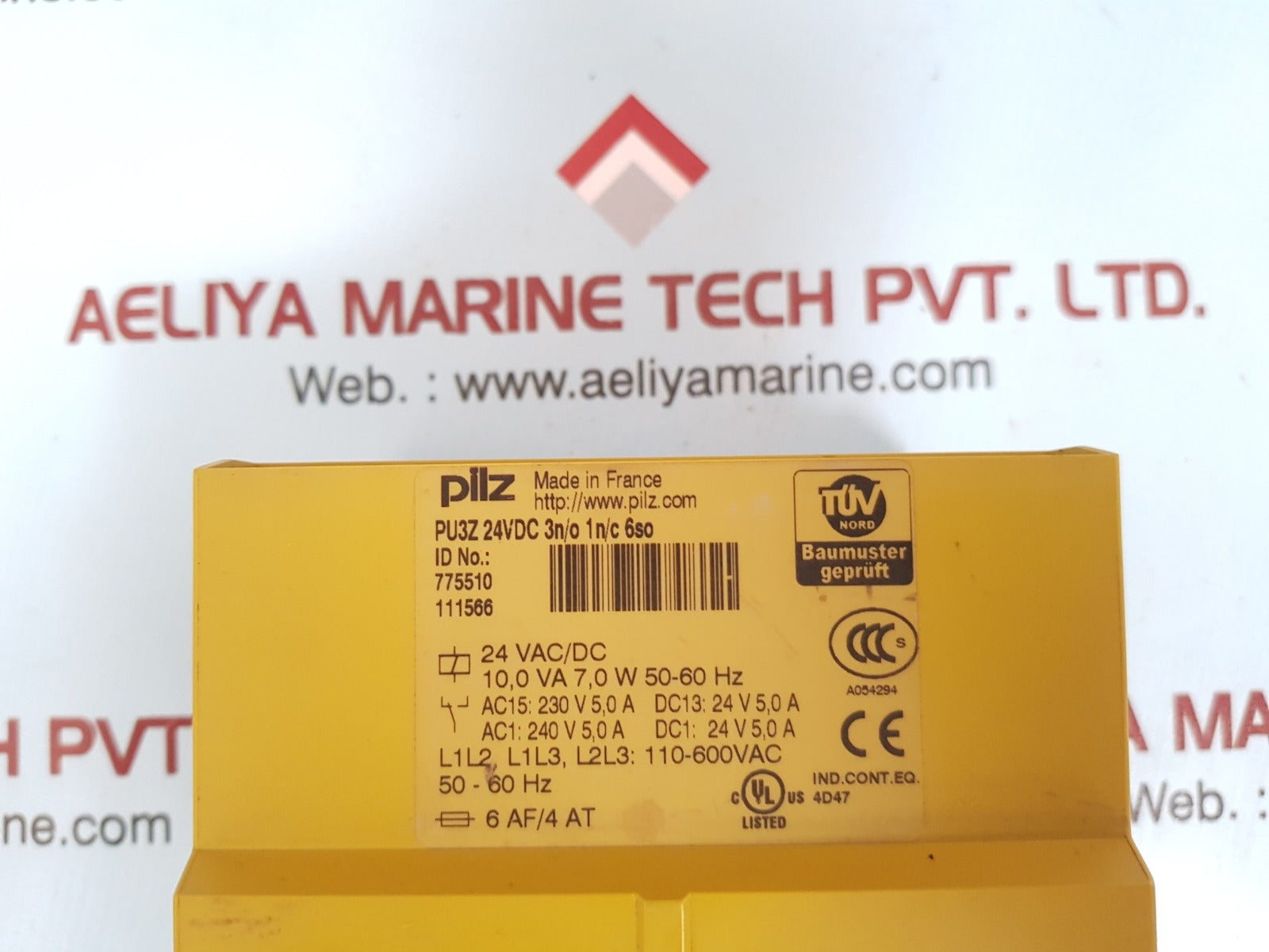 Pilz pu3z 24vdc 3n/o 1n/c 6so safety relay