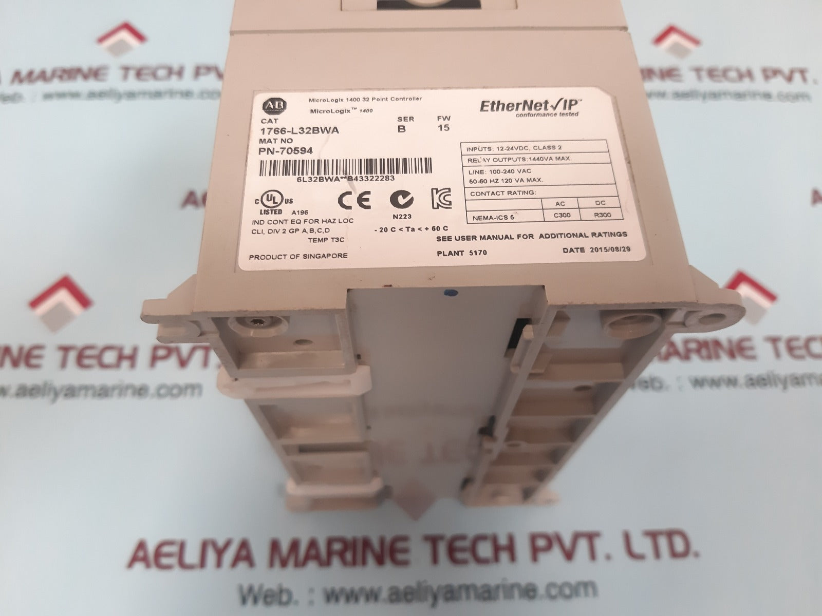 Allen-bradley micrologix 1400 1766-l32bwa 32 point controller