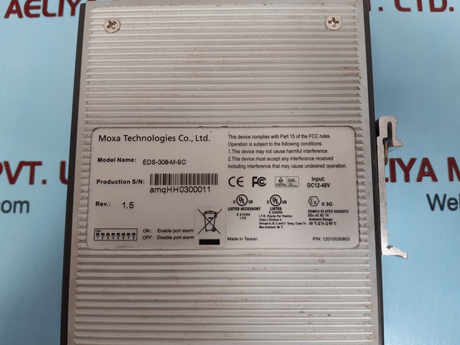 Moxa eds-308-m-sc ethernet switch 12010030803