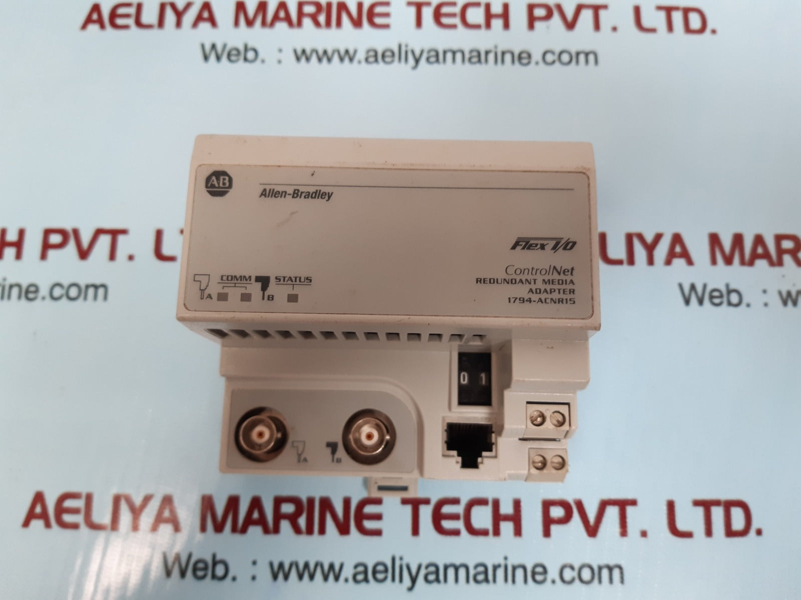 Allen-bradley 1794-acnr15 flex i/o controlnet media adapter ser.c
